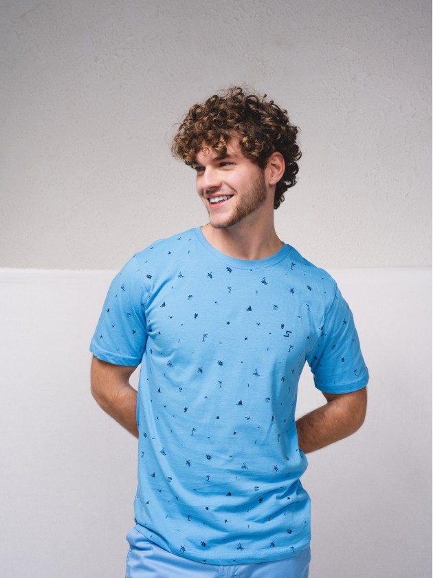 T-shirt basique estamp avec broderie
