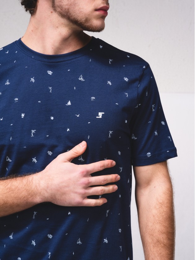 T-shirt basique estamp avec broderie