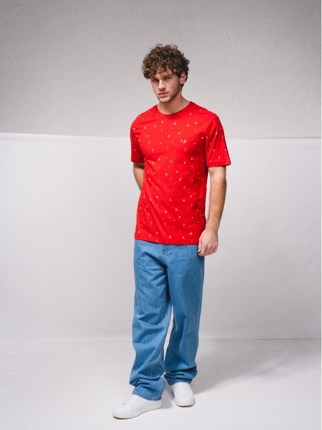 T-shirt basique estamp avec broderie