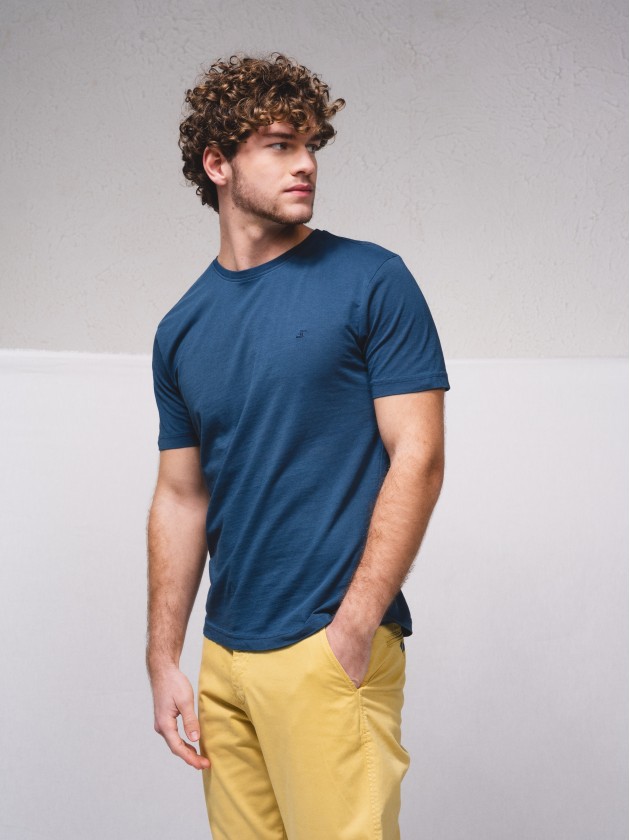 T-shirt basique estamp brod