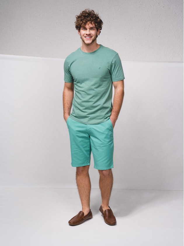 T-shirt basique estamp brod
