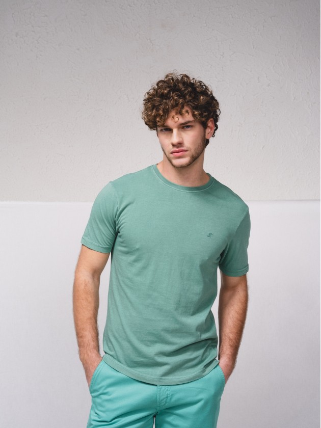 T-shirt basique estamp brod