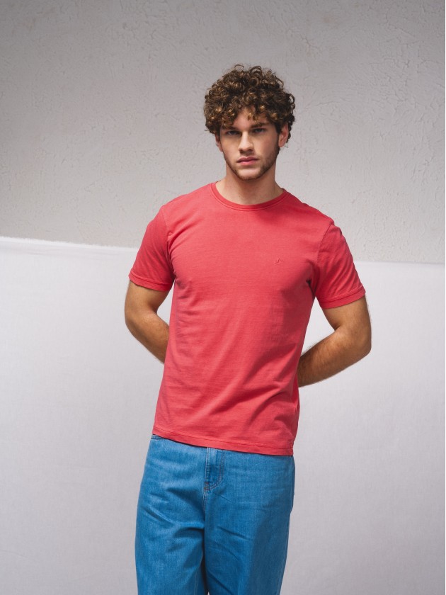 T-shirt basique estamp brod