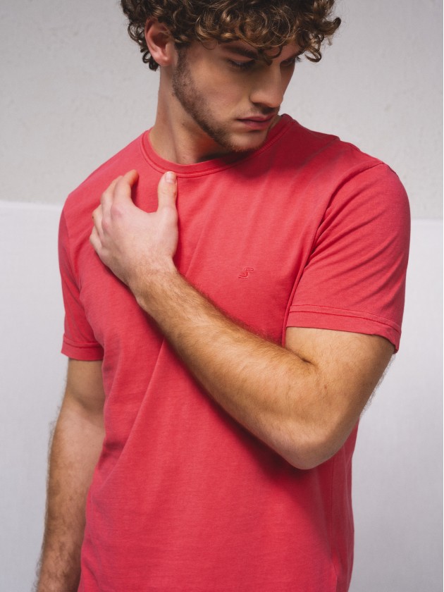 T-shirt basique estamp brod