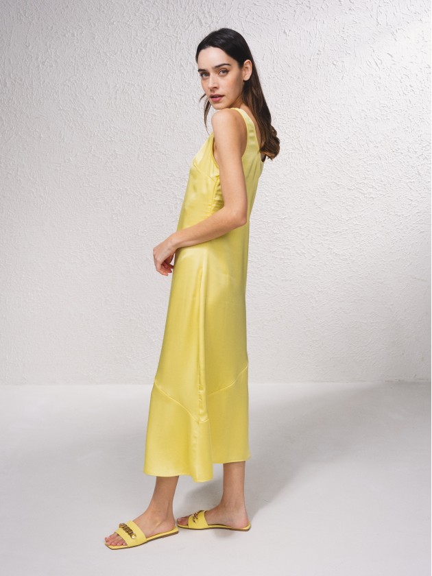 Satin strappy dress