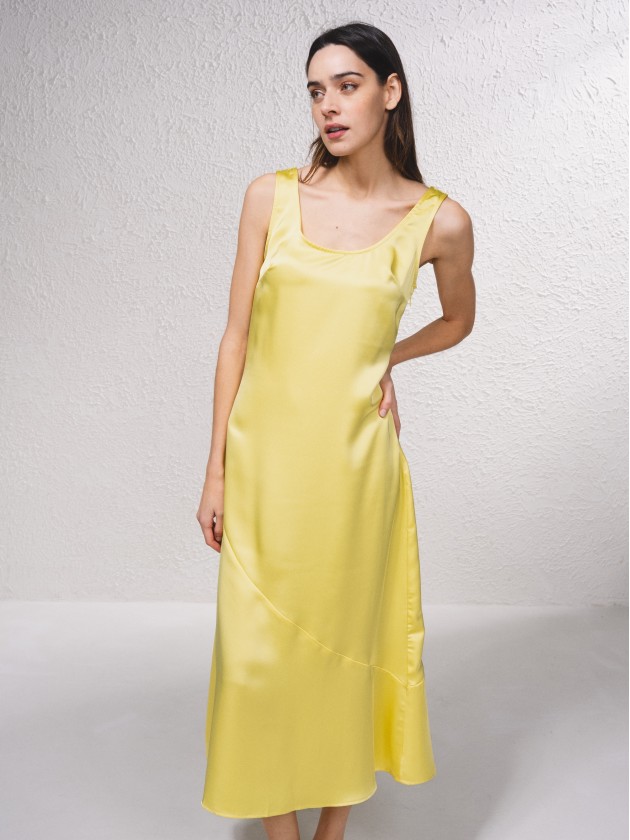 Satin strappy dress