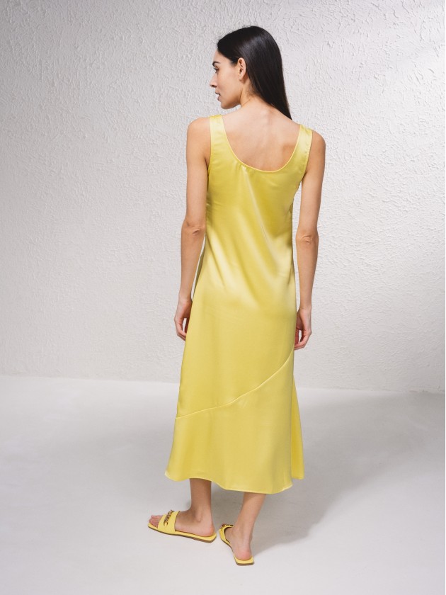 Satin strappy dress