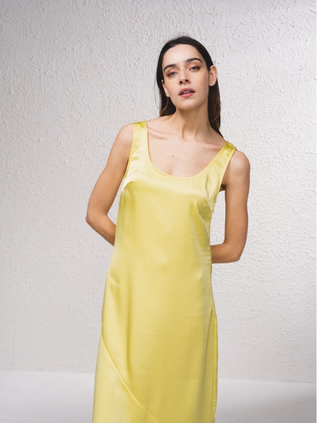 Satin strappy dress