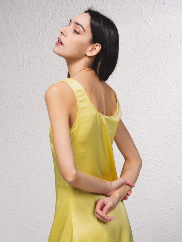 Satin strappy dress