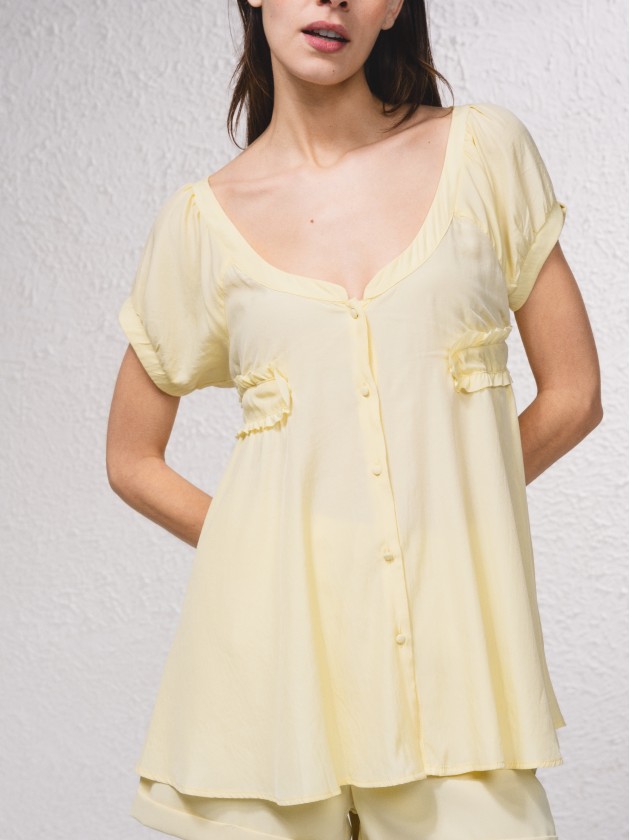 Tunic with ruffles