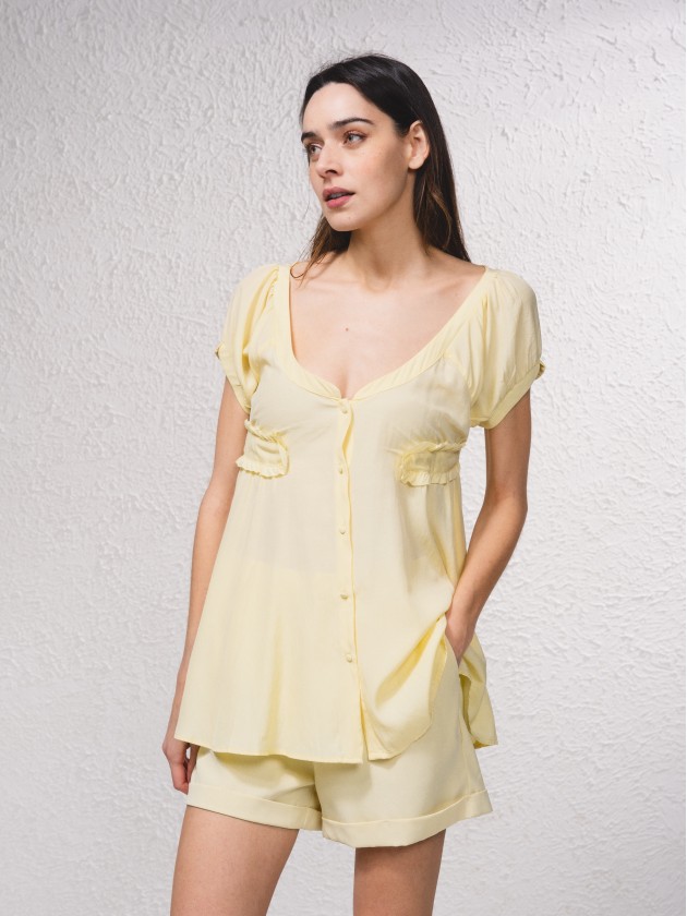 Tunic with ruffles
