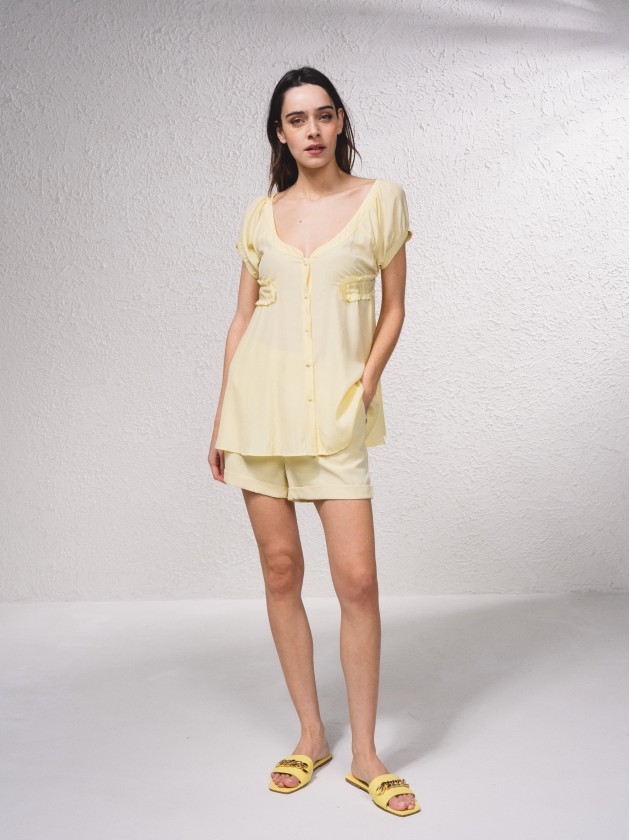 Tunic with ruffles