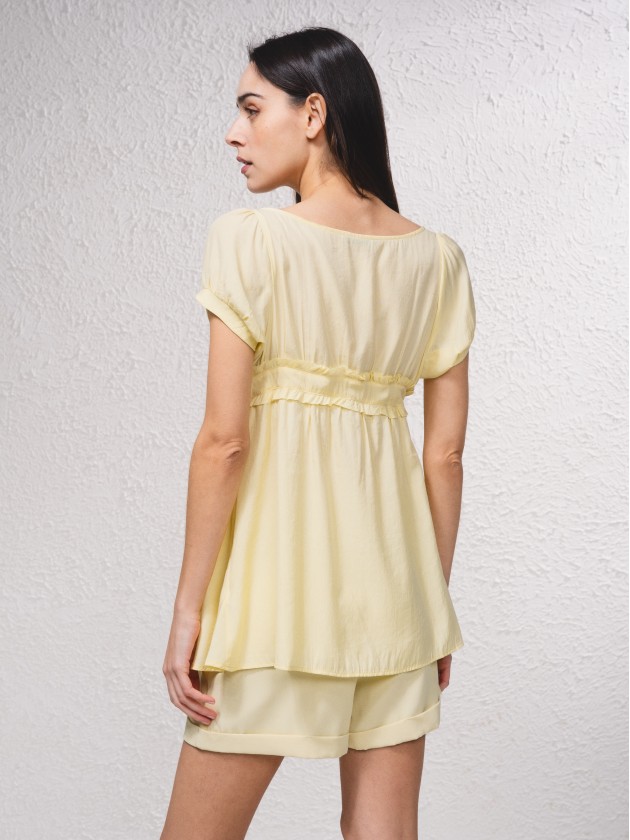Tunic with ruffles