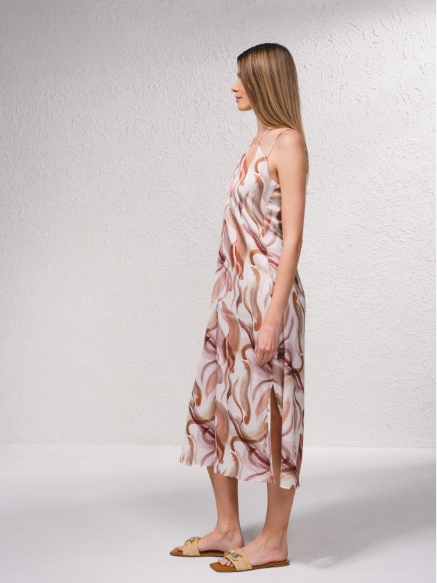 Robe dos nu imprime
