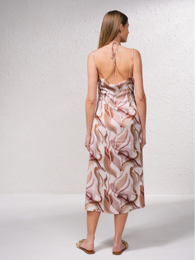 Robe dos nu imprime