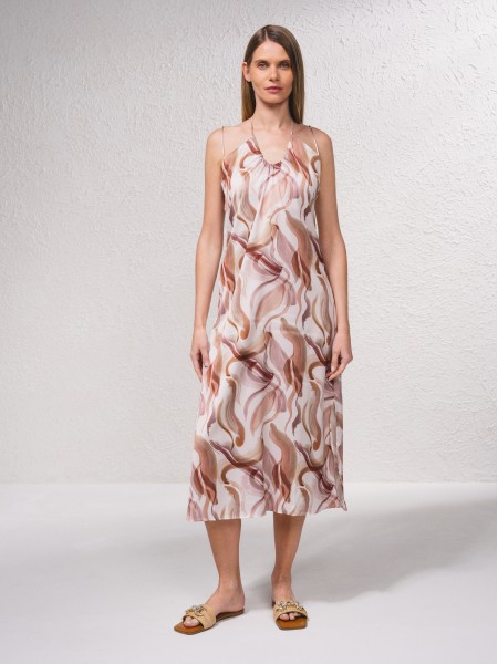 Printed halter dress