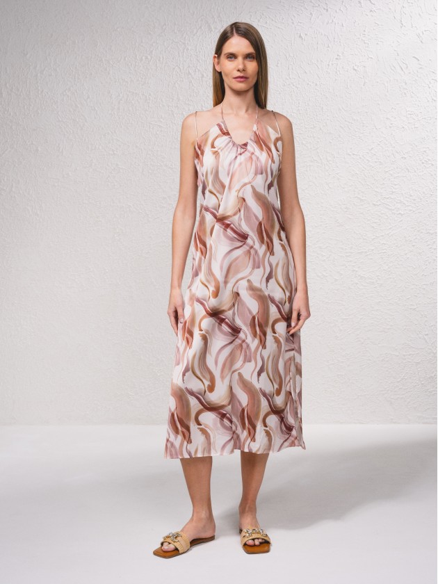 Robe dos nu imprime