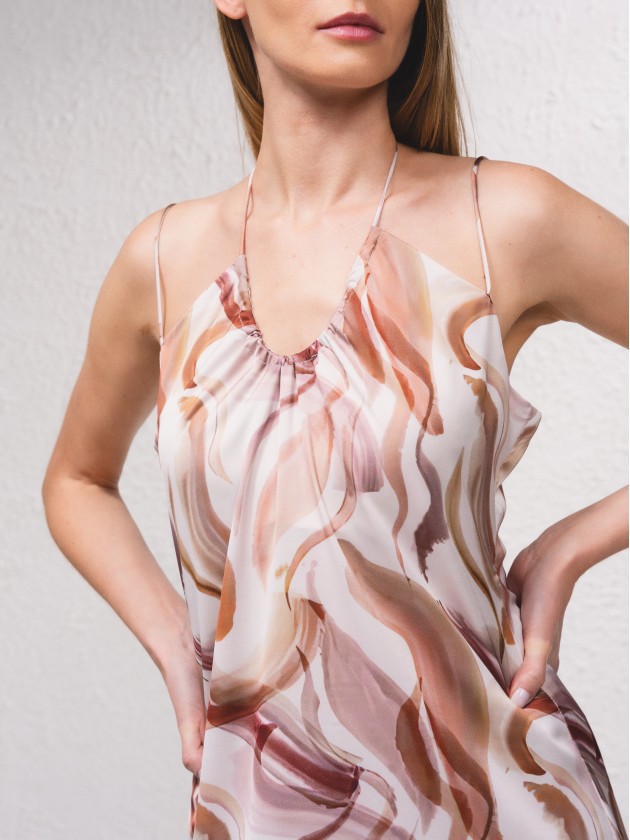 Robe dos nu imprime