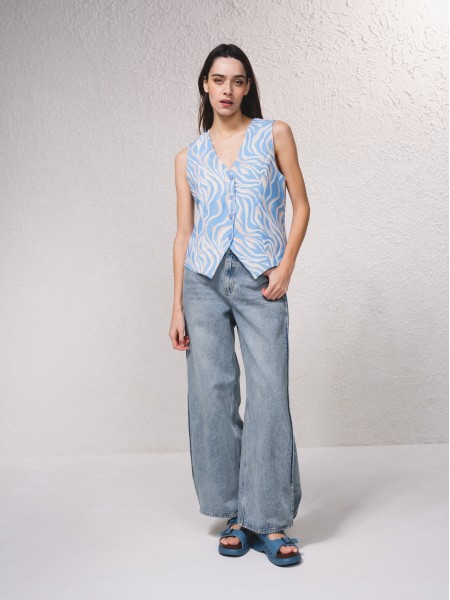 Colete com print estilo animal