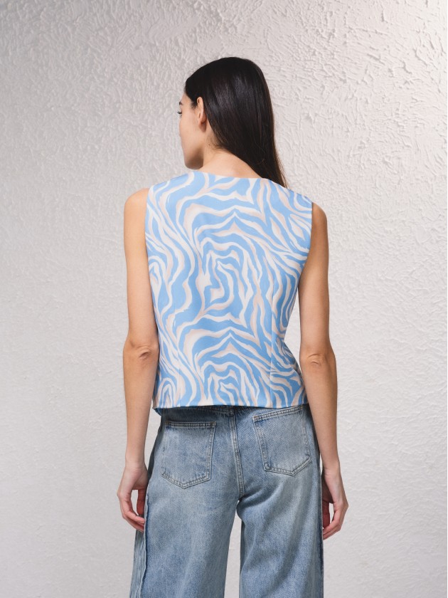 Colete com print estilo animal