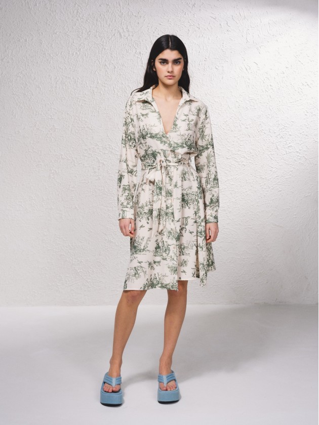 Robe courte imprime