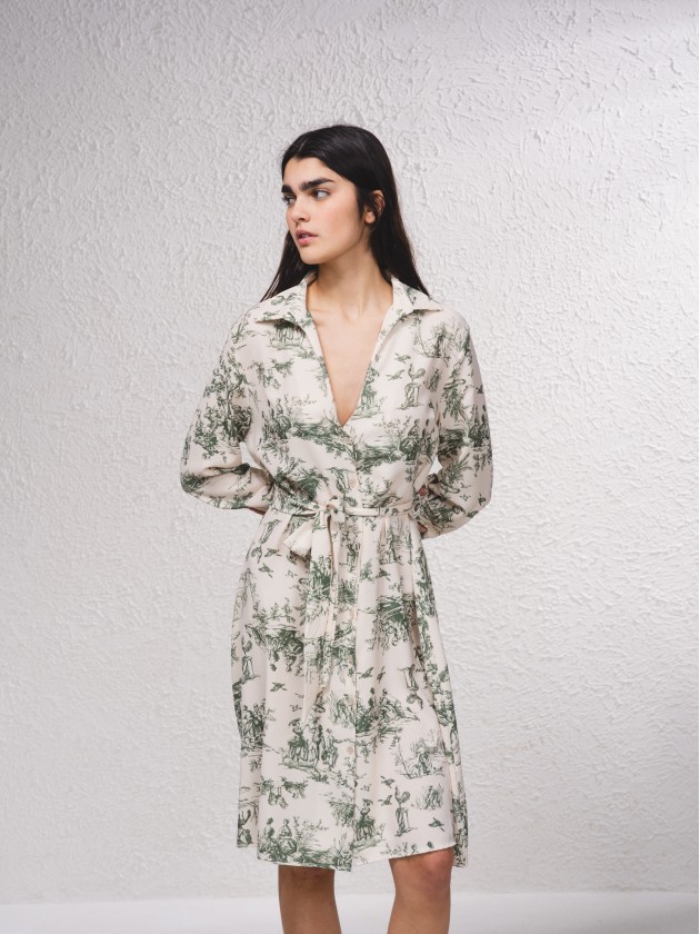Robe courte imprime