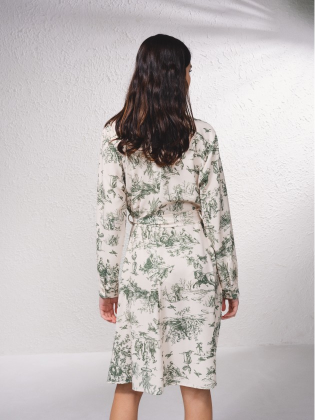 Robe courte imprime