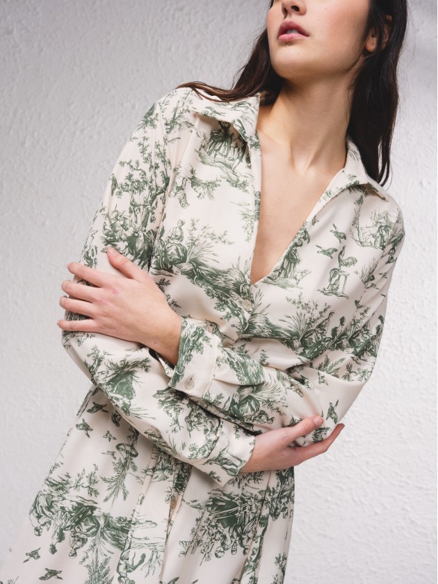 Robe courte imprime
