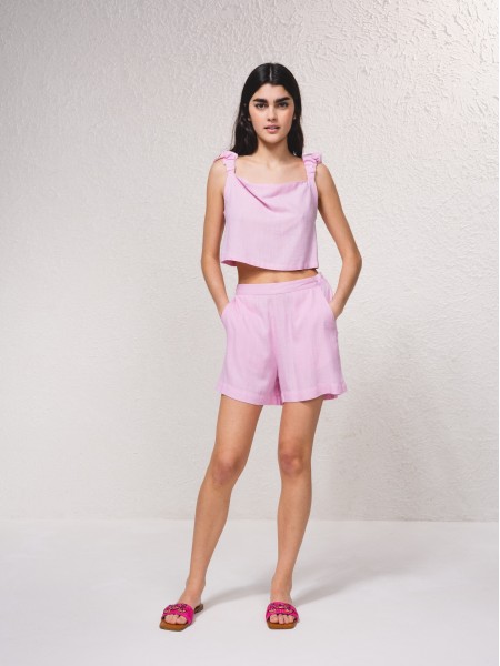 Short linen top