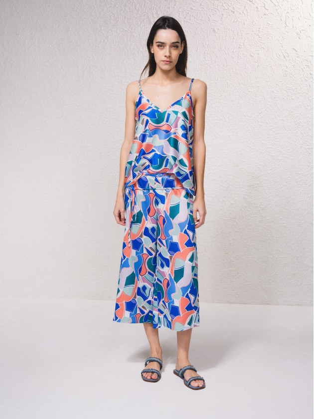 Calas culottes acetinadas