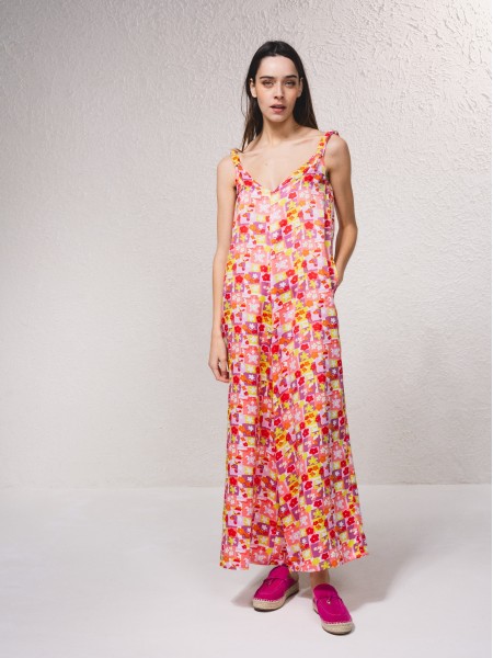 Satin and fluid jumpsuit