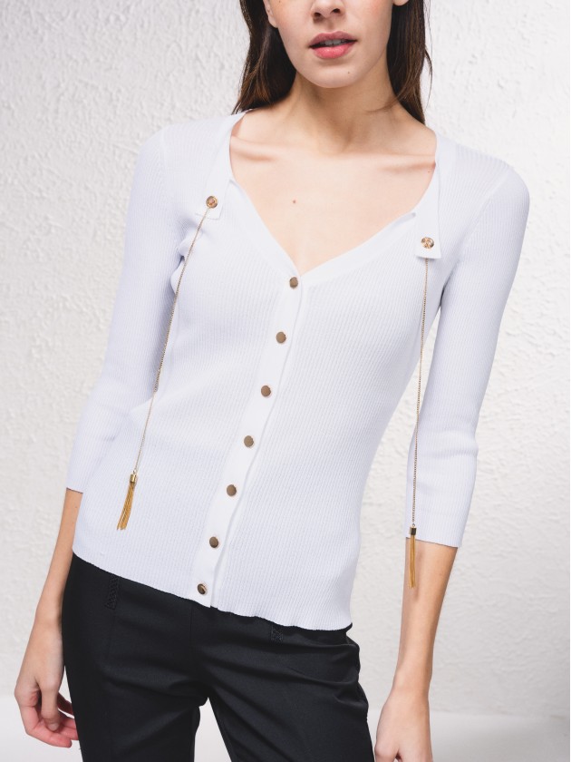 Manteau avec chanes dores