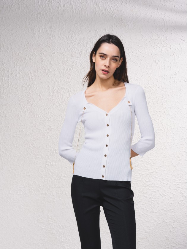 Manteau avec chanes dores