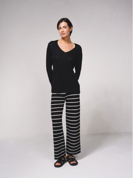 Striped knit pants