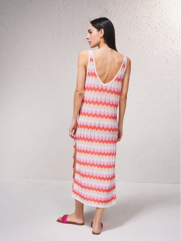 Vestido em malha multicolor