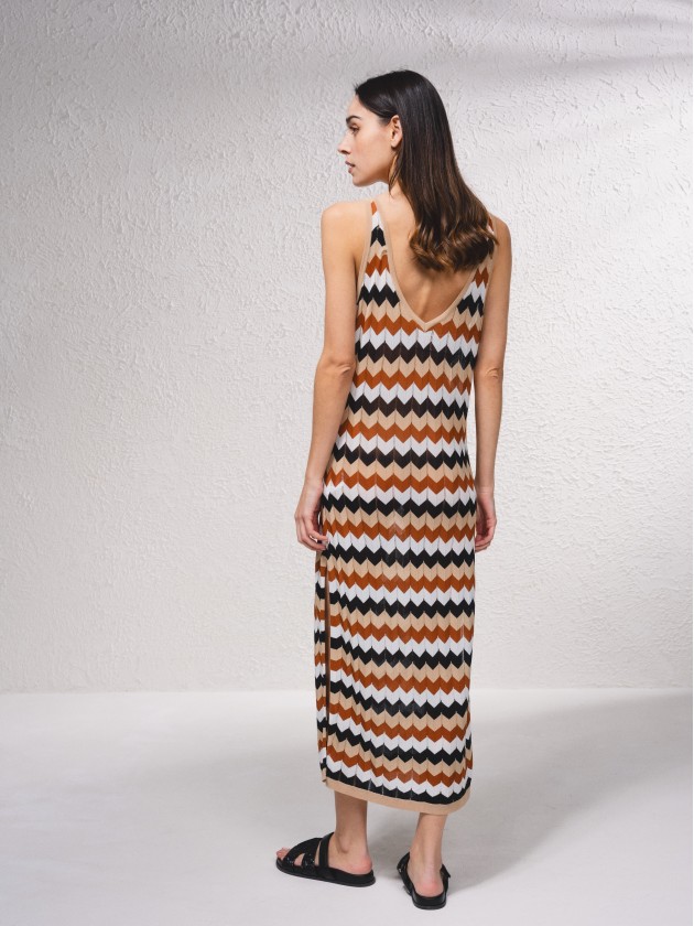 Vestido em malha multicolor