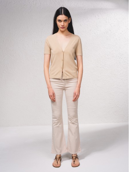 Cardigan em malha fina