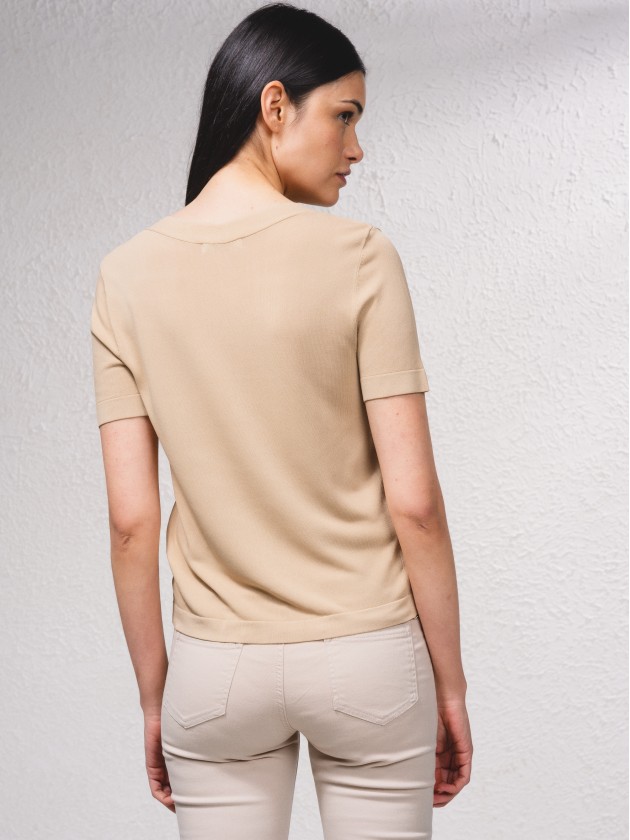 Cardigan em malha fina