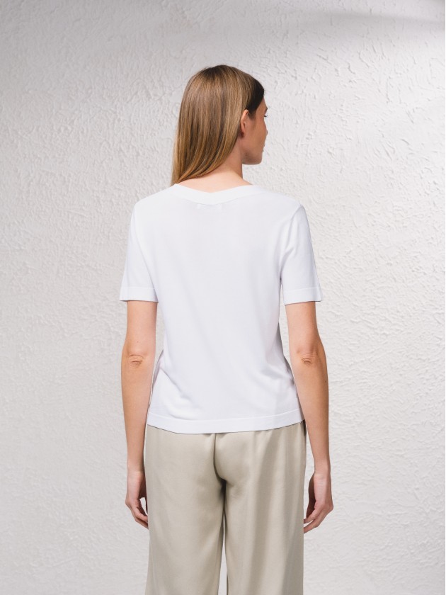 Cardigan em malha fina