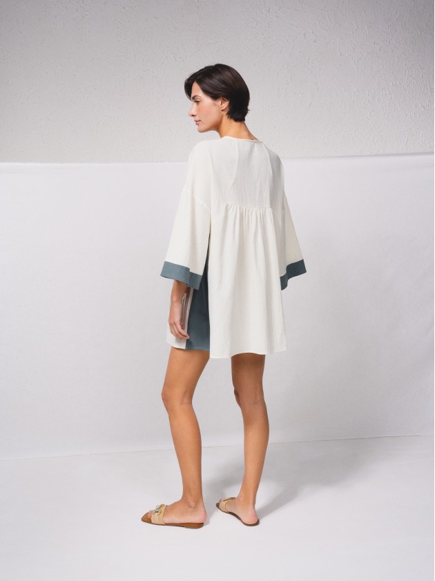 Robe courte avec broderie