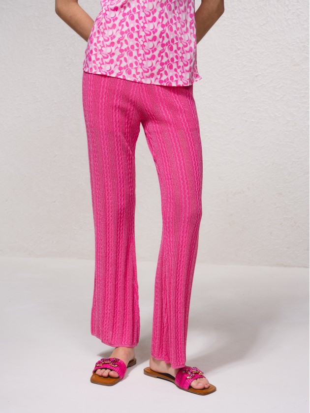 Knitted pants with lurex