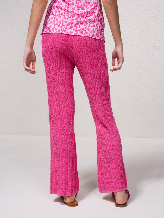 Knitted pants with lurex