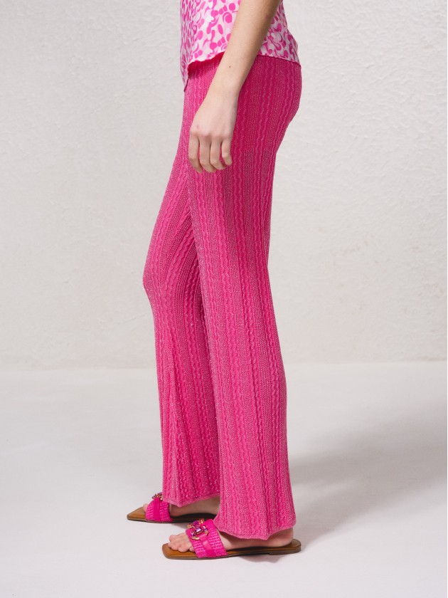 Knitted pants with lurex