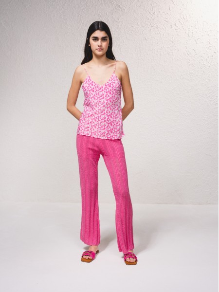 Knitted pants with lurex