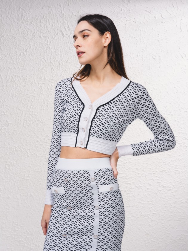 Manteau  motif tricot