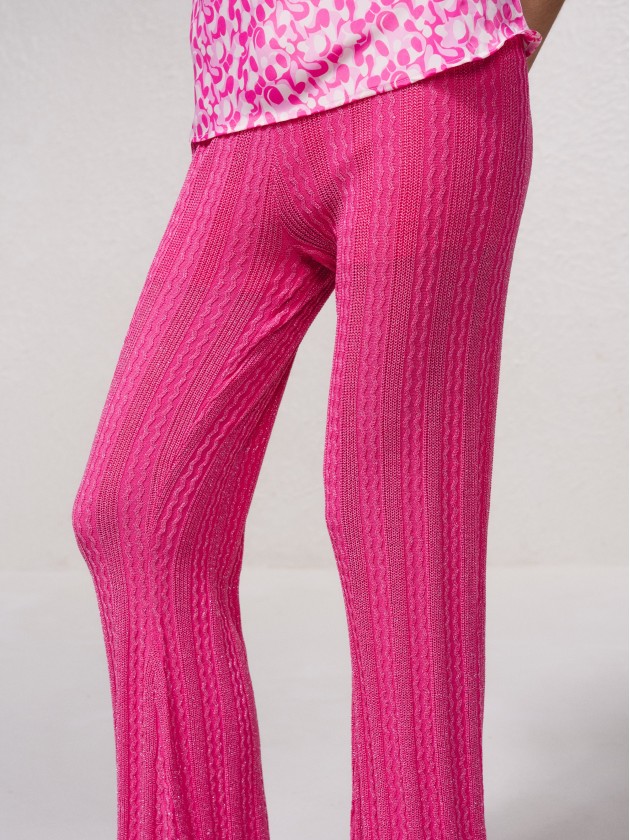 Knitted pants with lurex