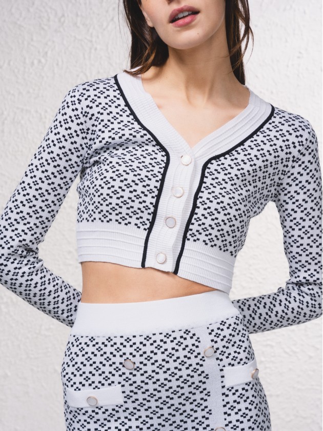 Manteau  motif tricot