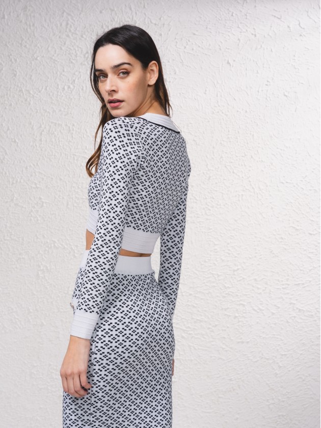 Manteau  motif tricot