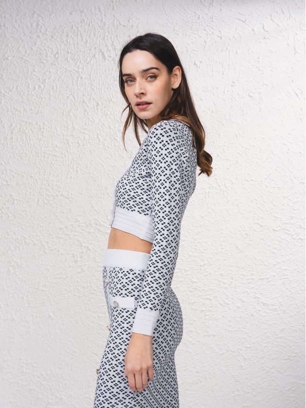 Manteau  motif tricot