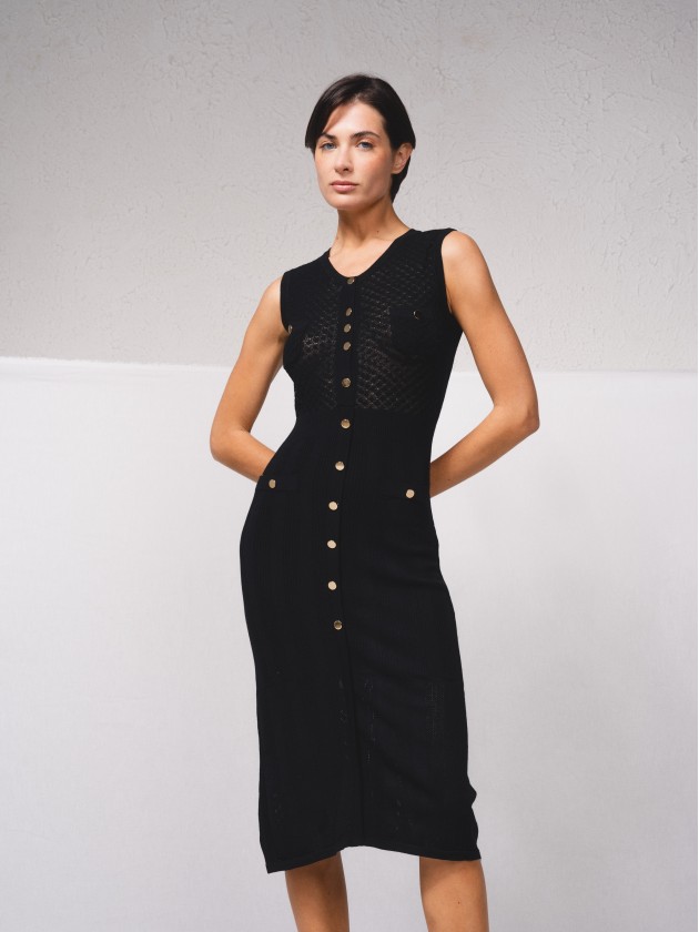 Vestido justo em malha